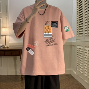 麂皮绒短袖t恤男大码半袖男 JD82121-P25图片