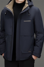 新标90白鸭绒中老年羽绒服外套男中年背部加绒羽绒服外套，男装羽绒服，钱塘723