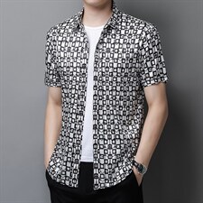 GBN57788季新款男式休闲衬衫短袖时尚衬衣P249，男装衬衫，电商B360
