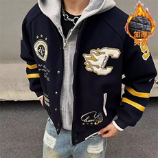 1506-1/GM440/P81新款夹棉棒球棉衣男女韩系休闲百搭棉服外套，男装棉衣，星座1506A