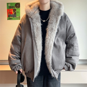 主推冬季连帽新款宽松/座山雕外套潮加厚棉衣XZ102B-1M817-P115图片