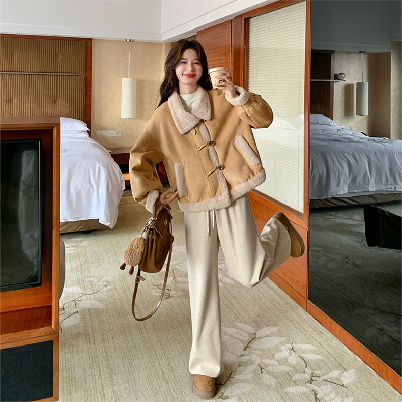 软糯奶呼呼加厚保暖皮毛一体外套2601P195K298,女装皮草,2C029