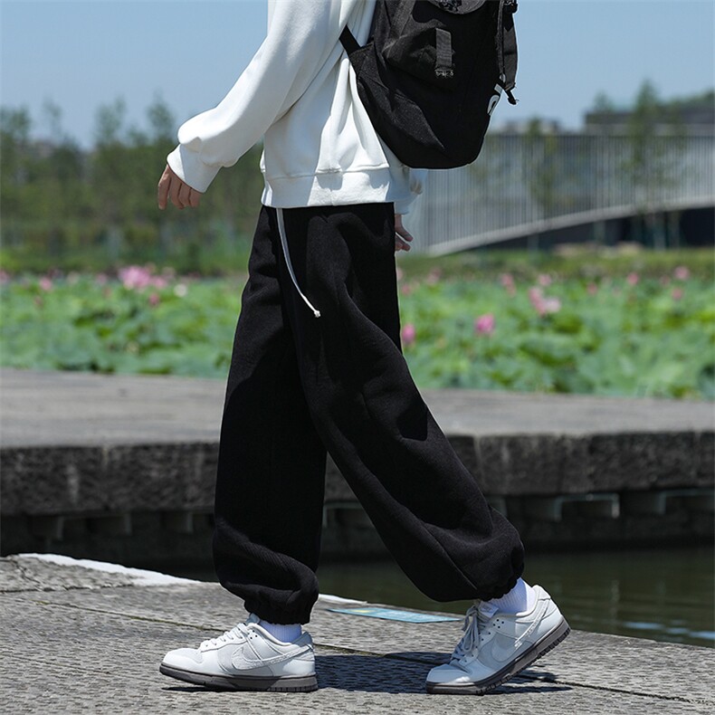 宽松束脚裤男生休闲裤加绒裤厚款棉花绒长裤KD618-P65控88,男装卫衣,电商D312-1