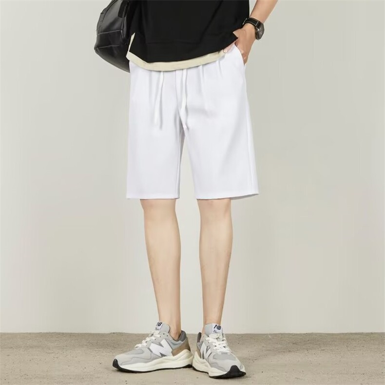 夏季宽松五分裤男冰丝凉感休闲运动裤男系带速干短裤K60,男装牛仔裤,星座1116A-2（原606A-1）
