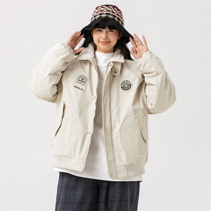 2026冬季新款男日系潮牌纯色宽松休闲连帽棉服加厚外套MY360-F156图片