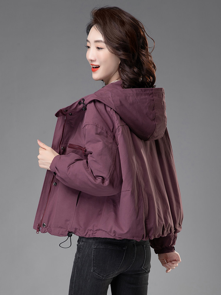 时尚保暖女士棉服外套休闲短款加厚冲锋衣,女装棉衣/棉服,曼沙奕珂
