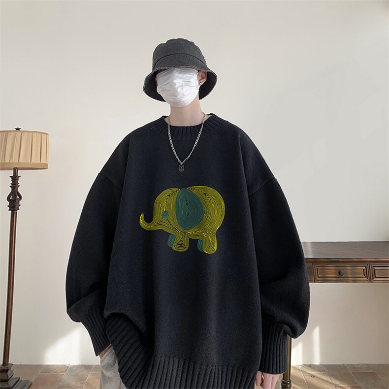 半高领毛衣男大码胖子针织衫毛线衣M18441-P45加绒款-P65,男装针织衫/毛衣,电商A040