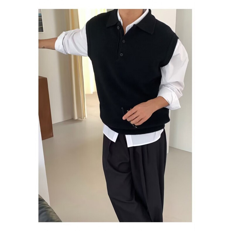 现货JY192-P38港风春秋季针织马甲男韩版潮ins无袖背心,男装背心/马甲,星座1501-3