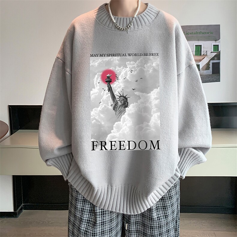 半高领毛衣男士大码针织衫男毛线衣男M18326-P45加绒款-P65,男装针织衫/毛衣,电商A040