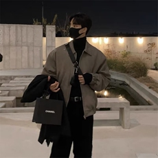韩系外套男痞帅高街潮夹克穿搭衣服513AJK2504P55，男装夹克，星座513A