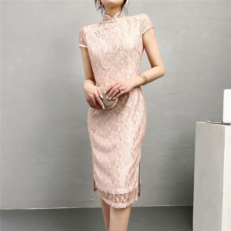 现货新款蕾丝旗袍连衣裙,女装汉服/婚纱/旗袍/礼服,序儿