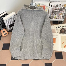 cleanfit半拉链连帽毛衣男秋冬季韩系宽松高级感针织衫M281/P55，男装针织衫/毛衣，星座506B