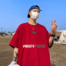 抖音得物二开现货220克夏装重磅美式高街宽松短袖t恤MT181，男装T恤，电商A486-1