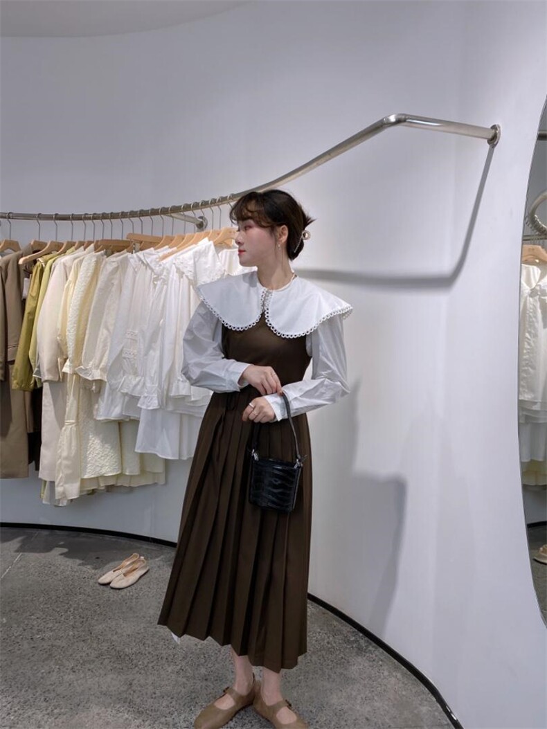 韩系两件套连衣裙，女装连衣裙，驿谷