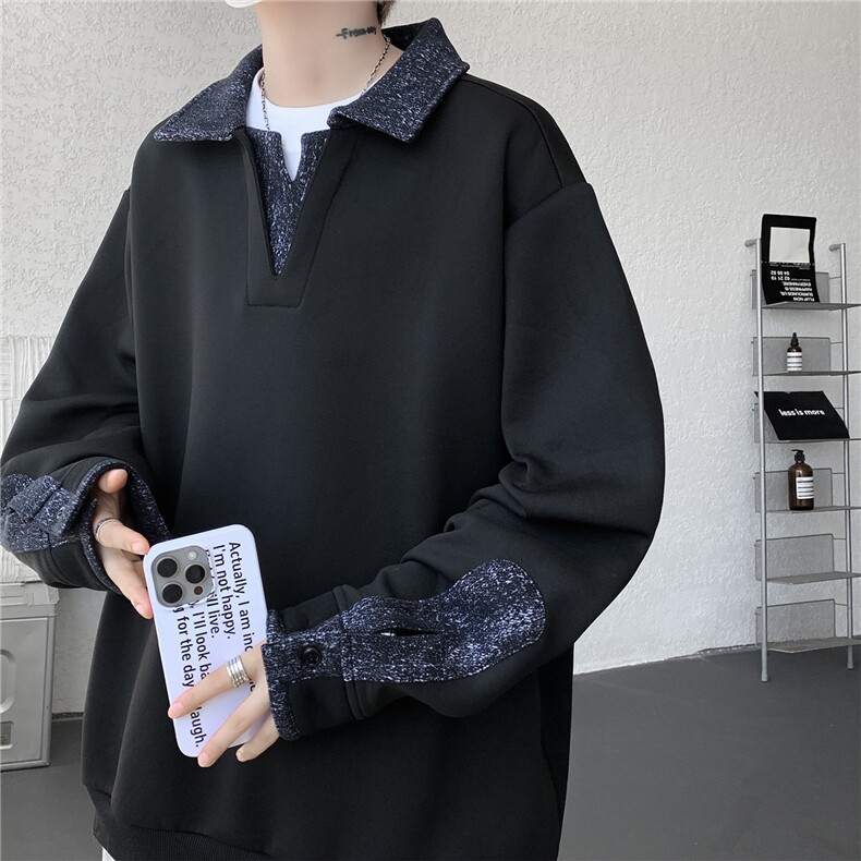 WY10173-特批50加绒P60美式重磅绒感V领卫衣大码撞色上衣外套,女装短外套,电商A059