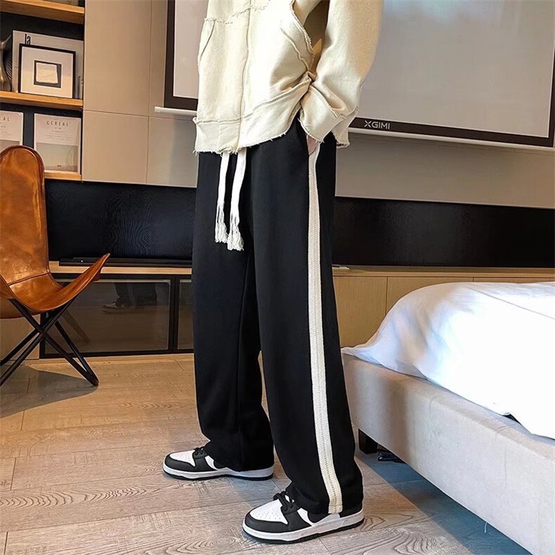 冬季抽绳织带拼接休闲长裤粗绳休闲裤K396P35,男装休闲裤,星座1116-2