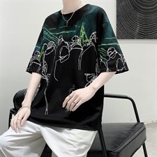 夏季短袖t恤男潮流港风t恤A210-A8310-P30，男装T恤，星座210-3
