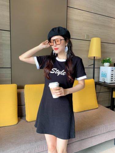 夏季新款t裙印花撞色，女装，9·9九尚逸品