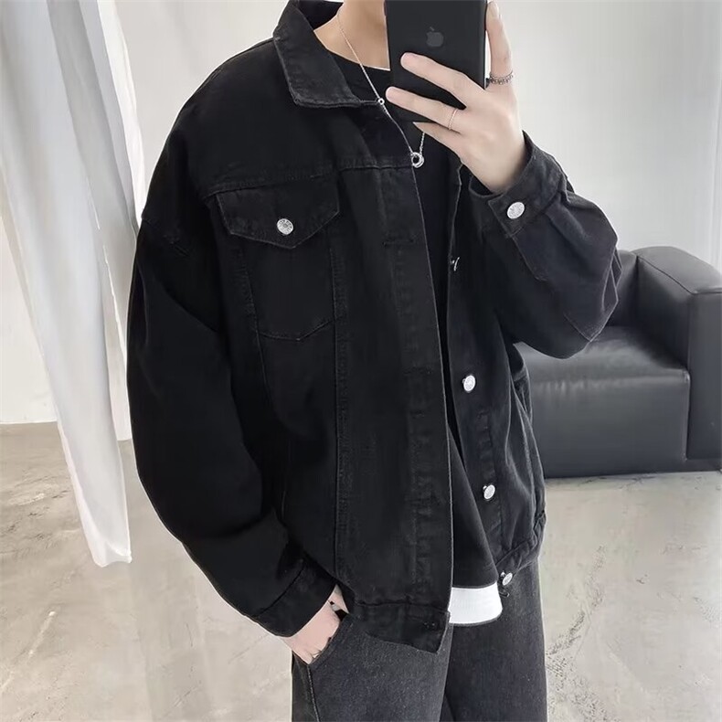牛仔外套男秋季复古痞帅工装休闲夹克ins潮牌百搭上衣JK094-p55,男装工装外套,星座1008
