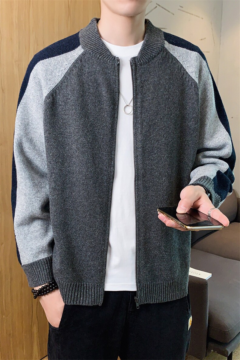 秋冬季外套男潮流韩版毛衣外穿针织衫男装开衫上衣DS842T,男装针织衫/毛衣,电商A102