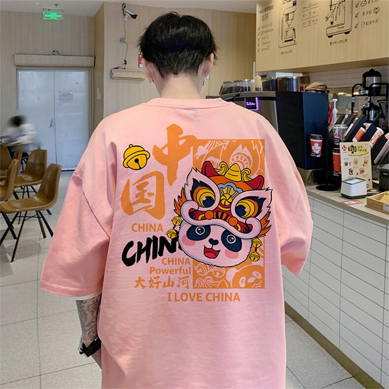 新中式潮短袖T抖音直播重磅280克TB4383批30纯棉220克T4383P25,男装T恤,电商C408(原B339-1)