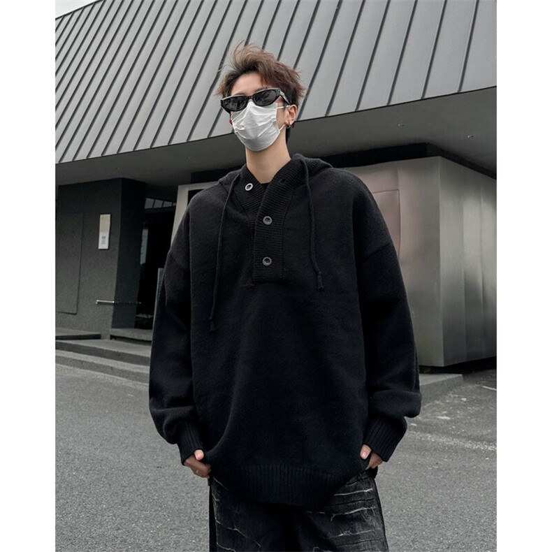 美式连帽毛衣外套男宽松秋冬外搭慵懒风休闲百搭上衣MY0663-P55,男装针织衫/毛衣,星座308B-1