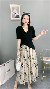 夏季套装连衣裙图片