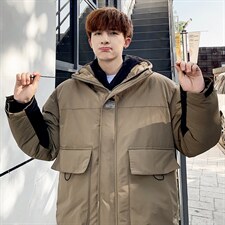 【】A003-HY8003-P135秋冬新款多口袋时尚连帽棉衣港仔2，男装棉衣，电商A003