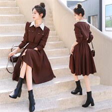2024秋季新款高级感名媛气质小香风假小个子衬衫连衣裙子女，女装连衣裙，橙子家