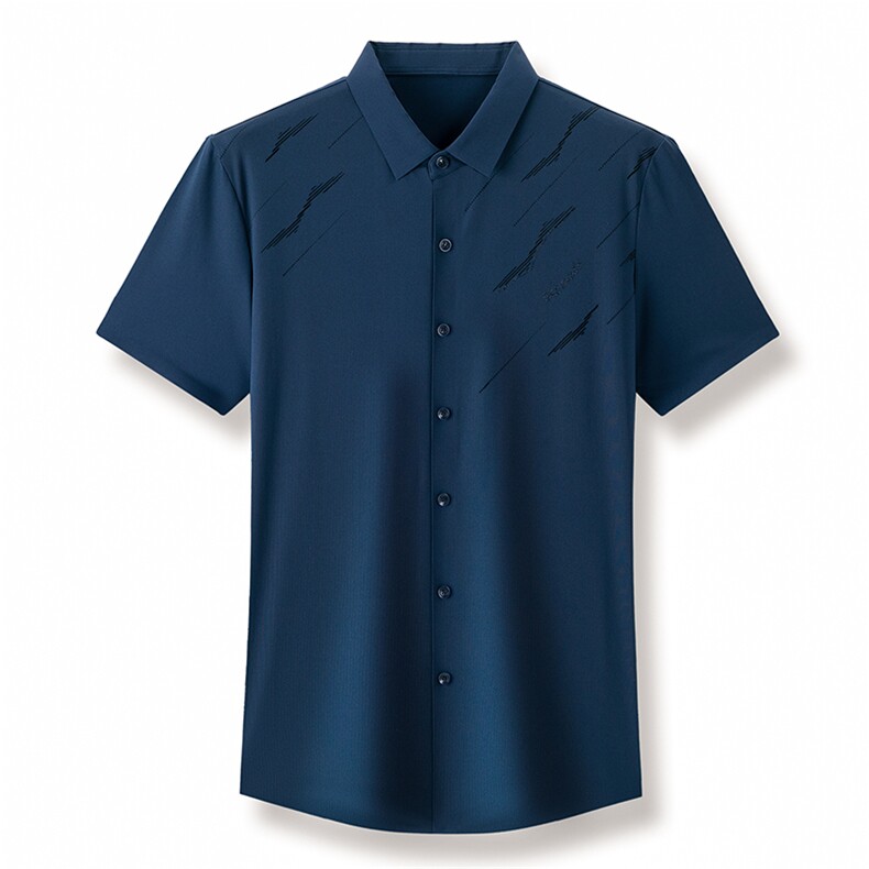 爱爸爸夏季新款爸爸夏装中老年人短袖衬衫宽松衬衣中年男士衣服图片