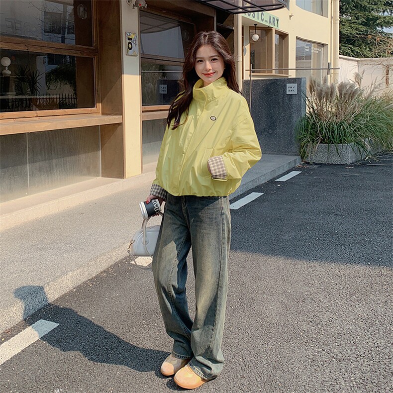 （现货）短款外套女2025早春新款多巴胺穿搭少女上衣,女装短外套,韩蔻秀
