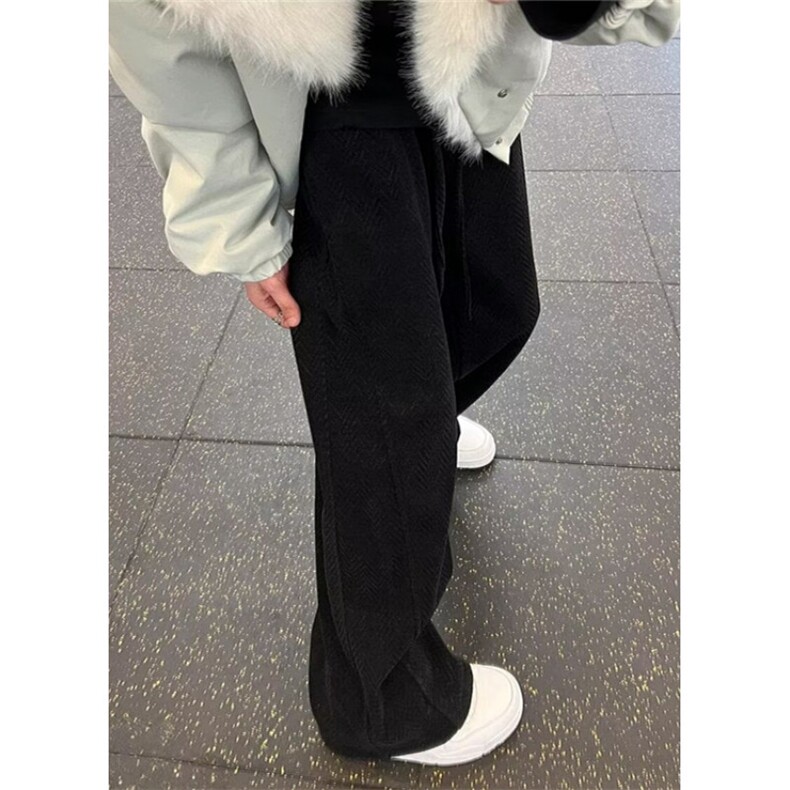 新款休闲裤男士秋冬季加绒加厚长裤美式百搭潮流裤子KJ85,男装卫衣,星座1116A（原606A-3）