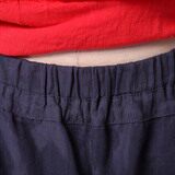 麻中腰口袋九分垮裤2021年夏季裤子，女装裤子，独衣靓