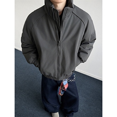 现货美式高街休闲夹克冬季三防立领纯色户外工装加厚棉服外套，男装夹克，电商A486
