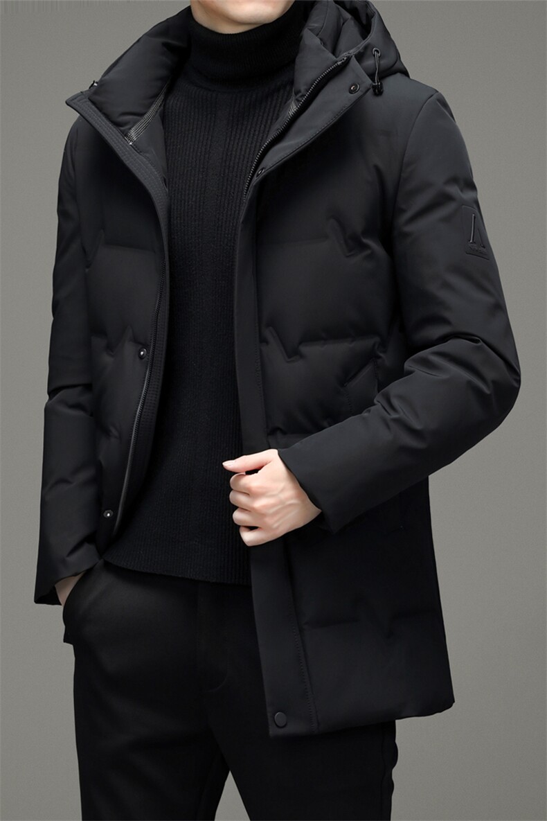 冬季男士时尚休闲保暖灰鸭绒中长款羽绒服外套YYYR3021-P290,男装羽绒服,钱塘6003A(原)4033A
