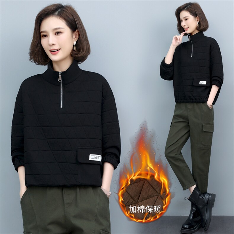 2022年秋季新款潮长袖卫衣女宽松显瘦气质百搭韩版上衣打底衫女棉,女装卫衣/绒衫,简韵佳