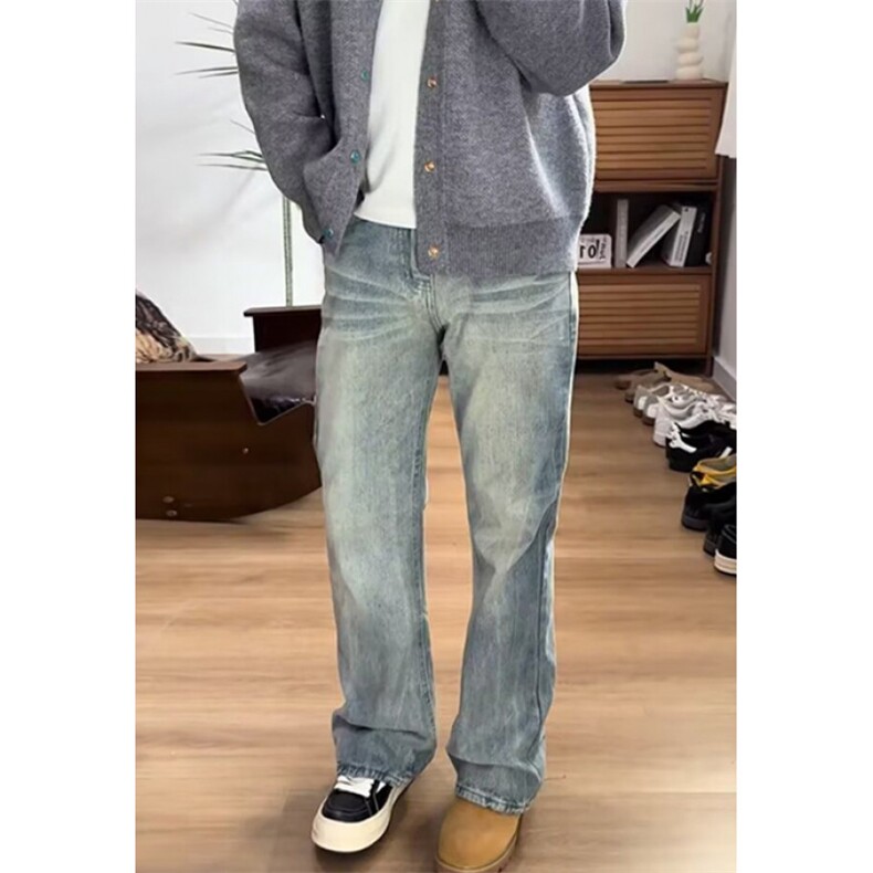 男夏季新款个性字母牛仔裤嘻哈ins潮高街潮流痞帅长裤NL690,男装牛仔裤,星座1116A（原606A-3）