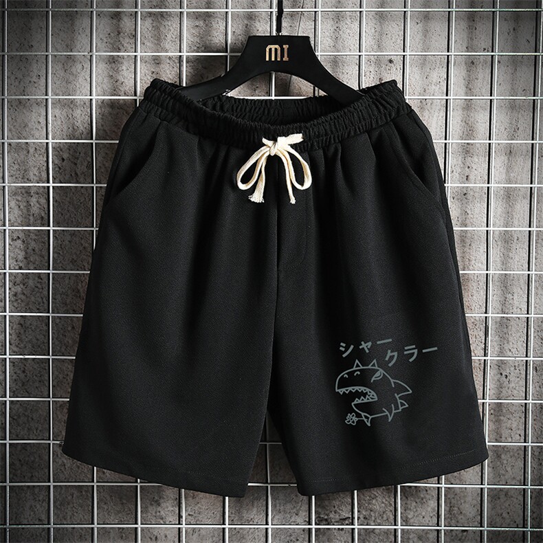 MK37092-P15冰丝短裤男士大码宽松休闲五分裤男运动中裤网格挂拍,男装休闲裤,电商A040A