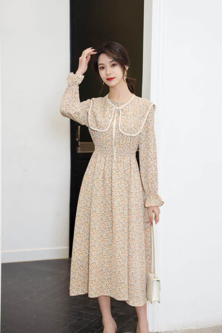 【现货】春季新款碎花披肩连衣裙两穿，女装连衣裙，笑思源