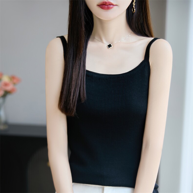 夏季新款简约莱赛尔天丝背心女宽松百搭显瘦时尚休闲上衣,女装背心吊带,斯美雅安迪绒