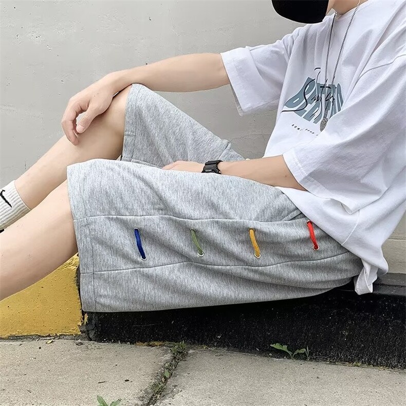 五分裤微弹休闲裤潮运动裤直筒中低腰时尚潮牌夏季男DK123-P20,男装休闲裤,星座1109-3