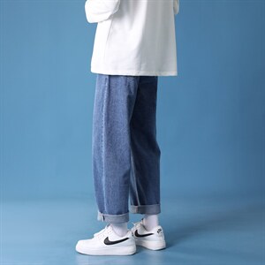 秋冬季新款蒙马特牛仔裤宽松休闲男女长裤X715  K002-P50控78图片