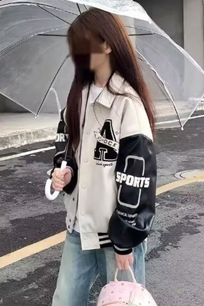 春秋棒球刺绣少女高中学生上衣夹克情侣复古初中服冬美式外套新款,女装卫衣/绒衫,星座218-8