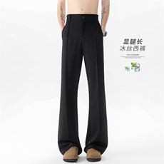 冰丝西裤5X1053-TP4578百搭港风休闲解构设计感垂感小西裤，男装休闲裤，电商A102