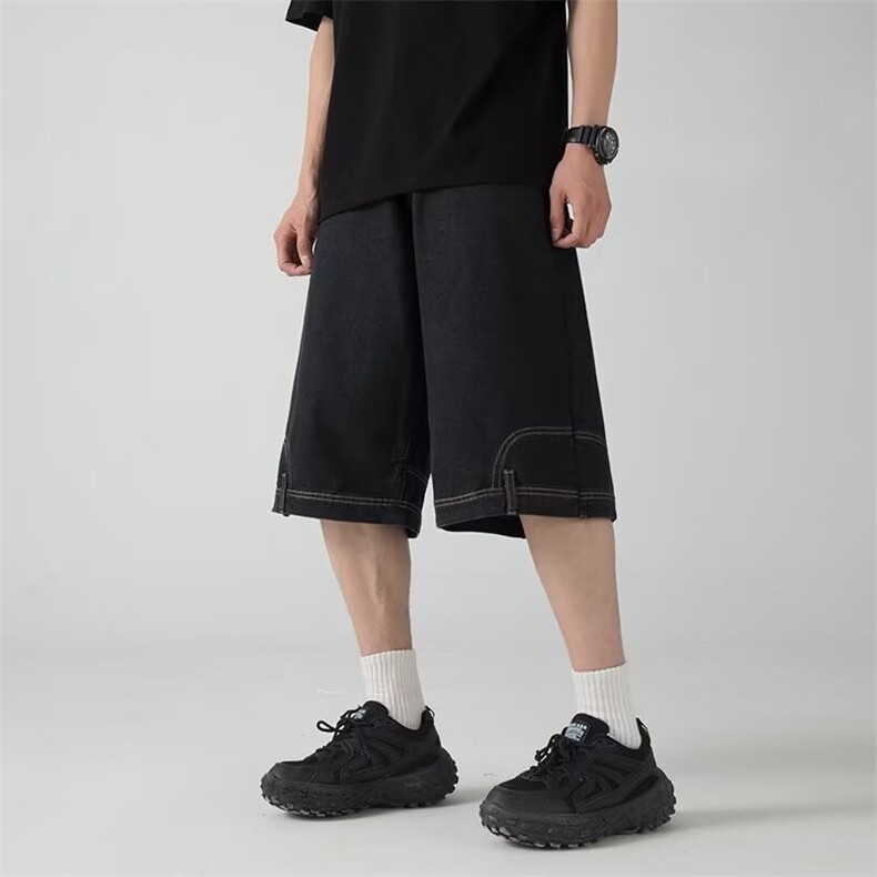 七分裤男士韩版潮流高街帅气百搭夏季2024辛苦ins短裤RK1715-P48,男装牛仔裤,星座412-2