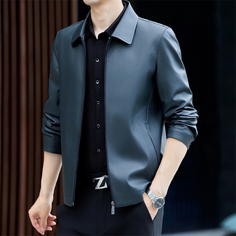 FA6006钱塘2020-3冬季厚款时尚休闲帅气中年男士皮衣外套P150,男装皮衣,钱塘207-3