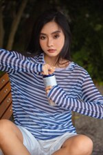 青春活力条纹防晒，其它，是爱 SHI AN