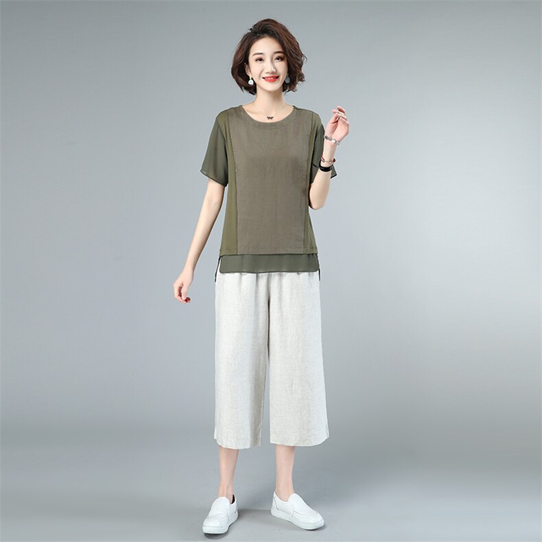 2021年夏新款套装休闲大码宽松女套装3207-2款套装,女装套装/套裙,秋牧寒烟