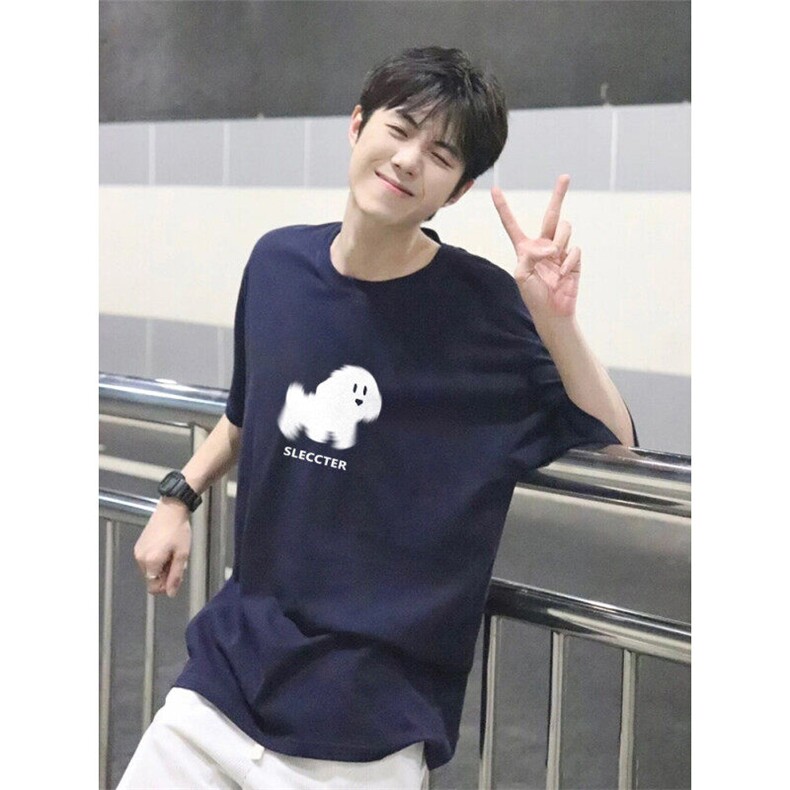 JY090-P28美式高街小众设计潮牌字母短袖T恤男款夏季纯棉重磅,男装T恤,星座1501-3