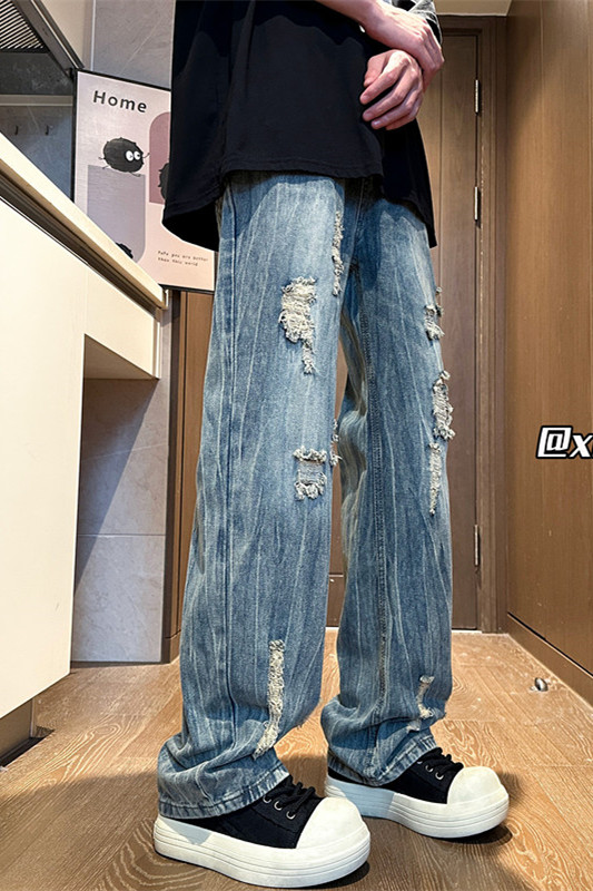 XZ616夏季新款破洞牛仔裤休闲九分裤TY2489P65控78,男装牛仔裤,星座512A（原616）